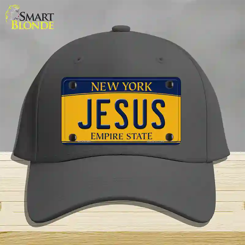 Jesus New York Novelty License Plate Hat Cotton / Charcoal