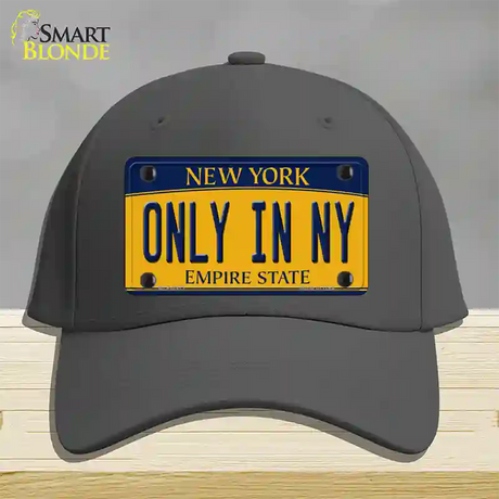 Only in NY New York Novelty License Plate Hat Cotton / Charcoal