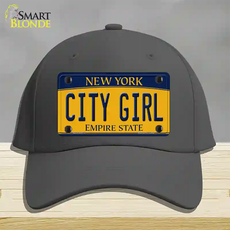 City Girl New York Novelty License Plate Hat Cotton / Charcoal