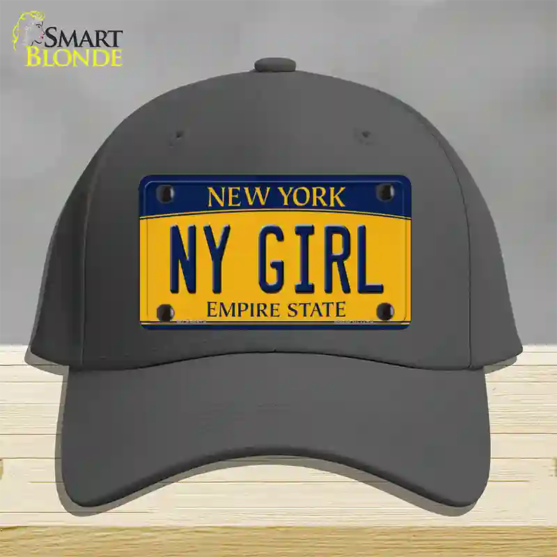 NY Girl New York Novelty License Plate Hat Cotton / Charcoal