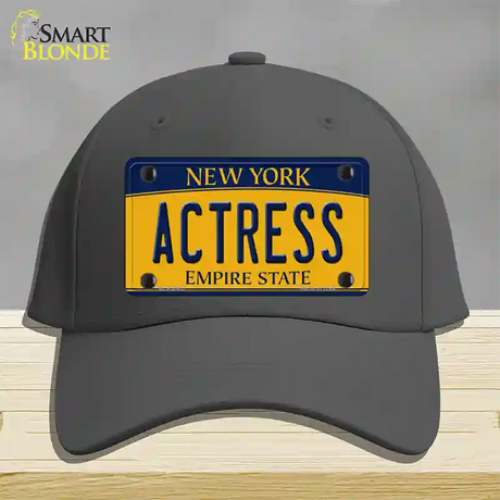 Actress New York Novelty License Plate Hat Cotton / Charcoal