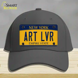 Art Lvr New York Novelty License Plate Hat Cotton / Charcoal