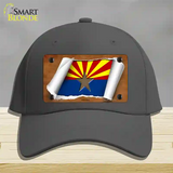 Arizona Flag Scroll Novelty License Plate Hat Cotton / Charcoal