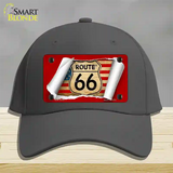 Route 66 Scroll Novelty License Plate Hat Cotton / Charcoal