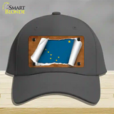 Alaska Flag Scroll Novelty License Plate Hat Cotton / Charcoal