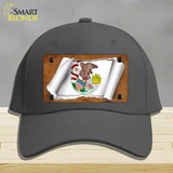 Illinois Flag Scroll Novelty License Plate Hat Cotton / Charcoal