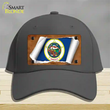 Minnesota Flag Scroll Novelty License Plate Hat Cotton / Charcoal