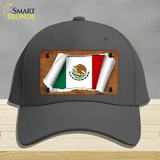 Mexico Flag Scroll Novelty License Plate Hat Cotton / Charcoal