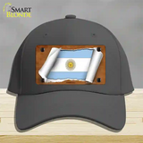 Argentina Flag Scroll Novelty License Plate Hat Cotton / Charcoal