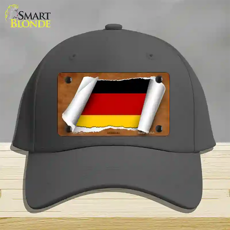 Germany Flag Scroll Novelty License Plate Hat Cotton / Charcoal