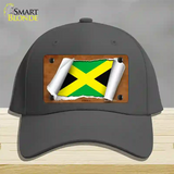 Jamaica Flag Scroll Novelty License Plate Hat Cotton / Charcoal