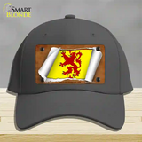 Scotland Rampant Lion Flag Scroll Novelty License Plate Hat Cotton / Charcoal