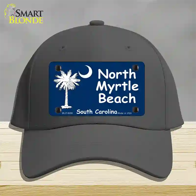 North Myrtle Beach Flag Novelty License Plate Hat Cotton / Charcoal