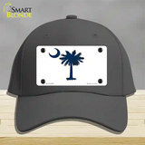 South Carolina White State Flag Novelty License Plate Hat Cotton / Charcoal