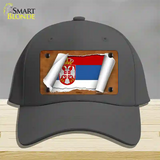 Serbia/Eagle Flag Scroll Novelty License Plate Hat Cotton / Charcoal