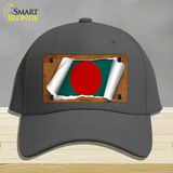 Bangladesh Flag Scroll Novelty License Plate Hat Cotton / Charcoal