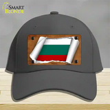 Bulgaria Flag Scroll Novelty License Plate Hat Cotton / Charcoal