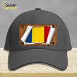 Chad Flag Scroll Novelty License Plate Hat Cotton / Charcoal