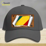 Congo Flag Scroll Novelty License Plate Hat Cotton / Charcoal