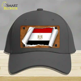 Egypt Flag Scroll Novelty License Plate Hat Cotton / Charcoal