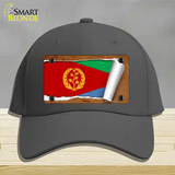 Eritrea Flag Scroll Novelty License Plate Hat Cotton / Charcoal