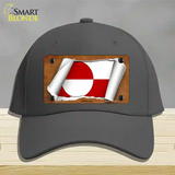 Greenland Flag Scroll Novelty License Plate Hat Cotton / Charcoal