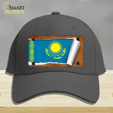 Kasakhstan Flag Scroll Novelty License Plate Hat Cotton / Charcoal