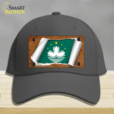 Macan Flag Scroll Novelty License Plate Hat Cotton / Charcoal