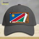 Namibia Flag Scroll Novelty License Plate Hat Cotton / Charcoal