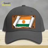 Niger Flag Scroll Novelty License Plate Hat Cotton / Charcoal