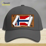 Norway-NS Flag Scroll Novelty License Plate Hat Cotton / Charcoal