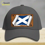 Scotland Flag Scroll Novelty License Plate Hat Cotton / Charcoal