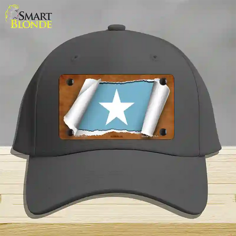 Somalia Flag Scroll Novelty License Plate Hat Cotton / Charcoal