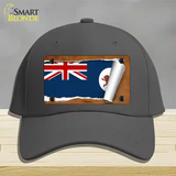 Tasmania Flag Scroll Novelty License Plate Hat Cotton / Charcoal