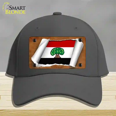 Oromia Ethiopia Flag Scroll Novelty License Plate Hat Cotton / Charcoal