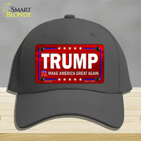 Trump Red Novelty License Plate Hat Cotton / Charcoal