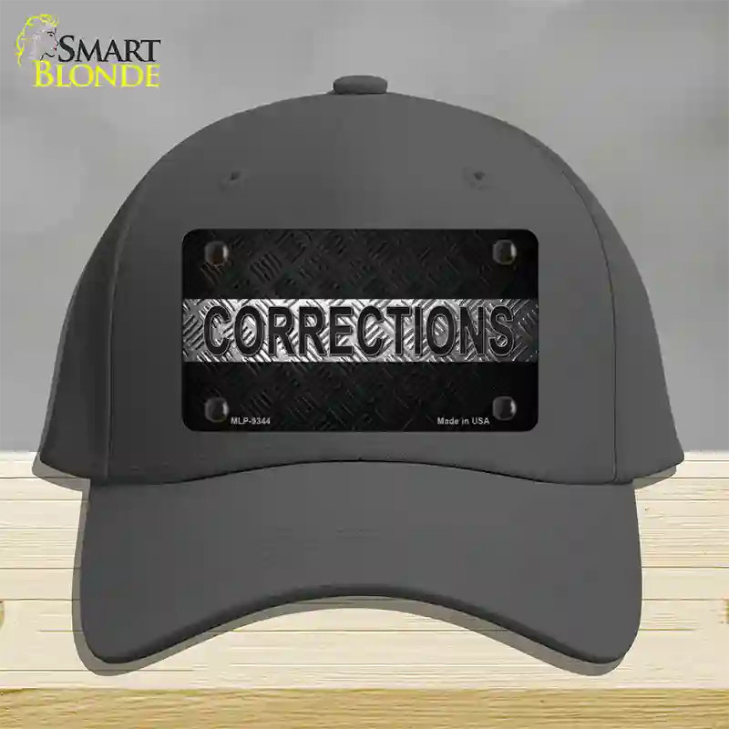 Corrections Novelty License Plate Hat Cotton / Charcoal