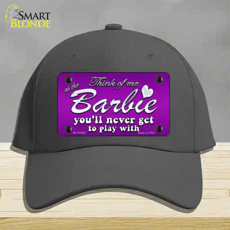 Barbie Never Play Novelty License Plate Hat Cotton / Charcoal