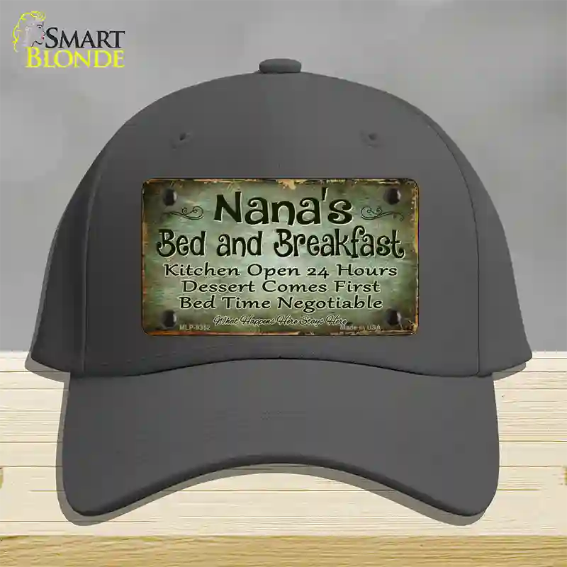 Nanas Bed And Breakfast Novelty License Plate Hat Cotton / Charcoal