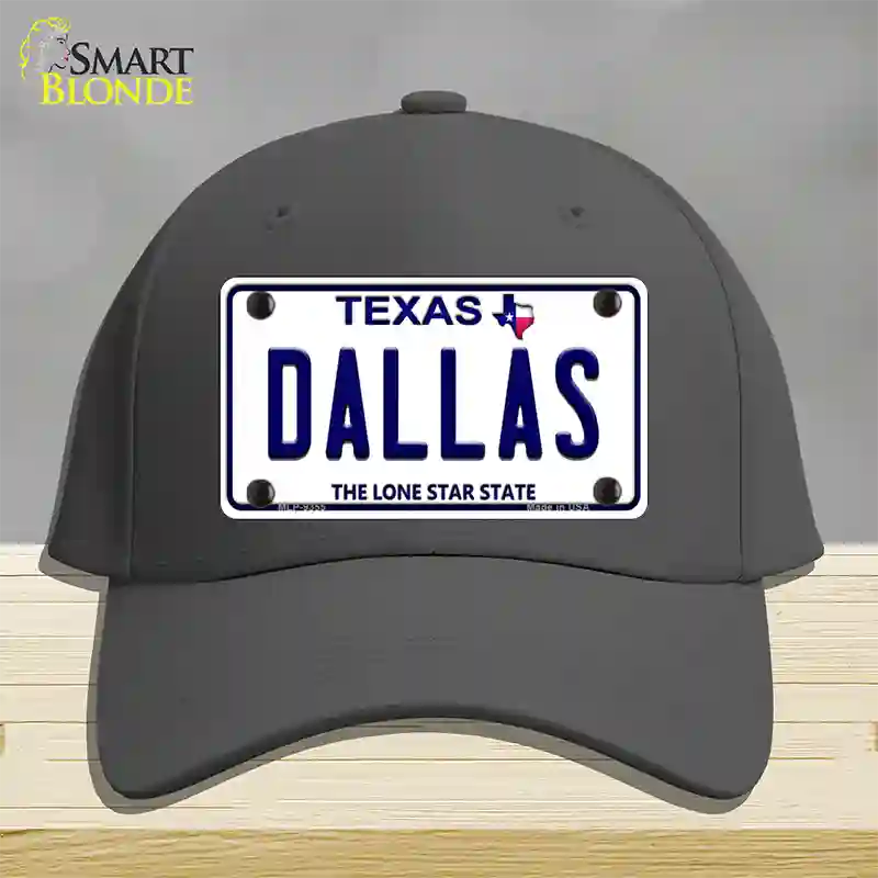 Dallas Texas Novelty License Plate Hat Cotton / Charcoal