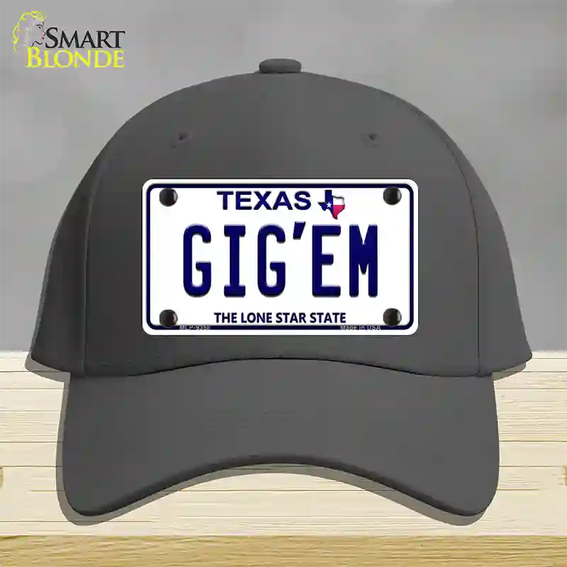 Gigem Texas Novelty License Plate Hat Cotton / Charcoal