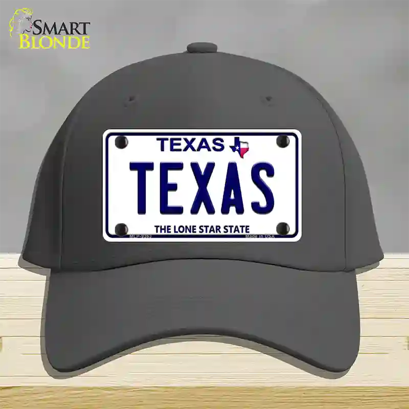 Texas Novelty License Plate Hat Cotton / Charcoal