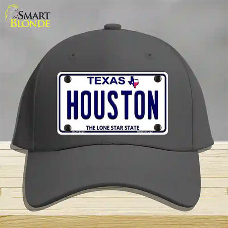 Houston Texas Novelty License Plate Hat Cotton / Charcoal