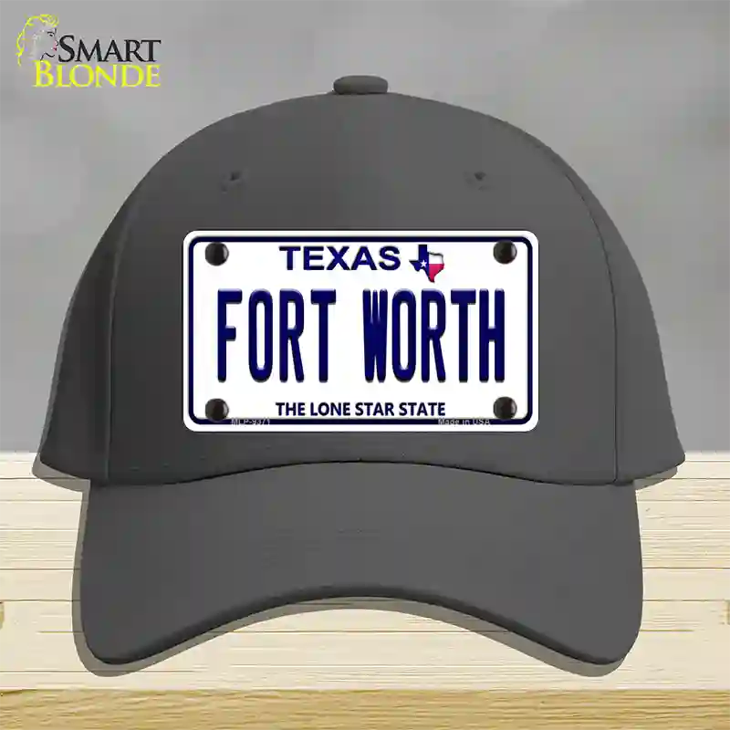 Fort Worth Texas Novelty License Plate Hat Cotton / Charcoal