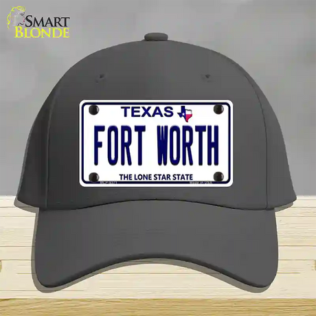 Fort Worth Texas Novelty License Plate Hat Cotton / Charcoal