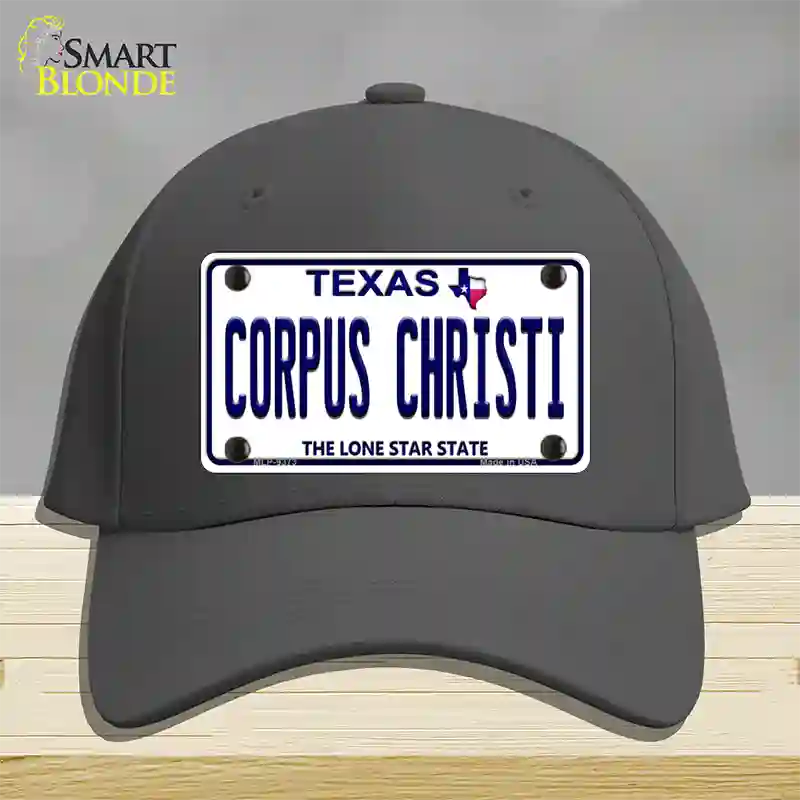 Corpus Christi Texas Novelty License Plate Hat Cotton / Charcoal