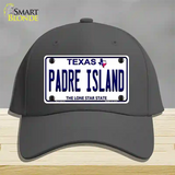 Padre Island Texas Novelty License Plate Hat Cotton / Charcoal