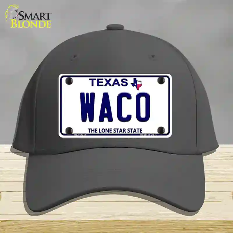 Waco Texas Novelty License Plate Hat Cotton / Charcoal