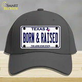 Born and Raised Texas Novelty License Plate Hat Cotton / Charcoal