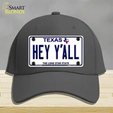 Hey Yall Texas Novelty License Plate Hat Cotton / Charcoal